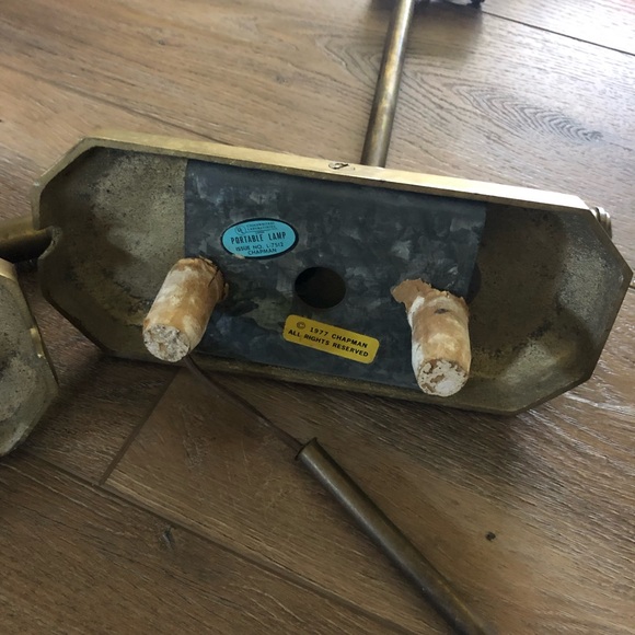 Vintage Solid Brass Swing-Arm Wall Lamps – Set of 2 - Chapman 1977 - Picture 10 of 12